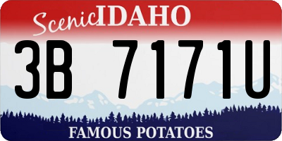 ID license plate 3B7171U