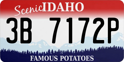 ID license plate 3B7172P