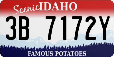 ID license plate 3B7172Y
