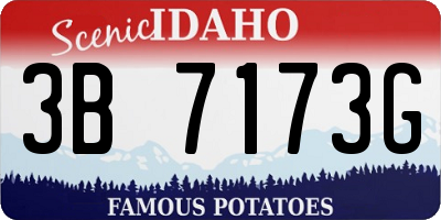 ID license plate 3B7173G
