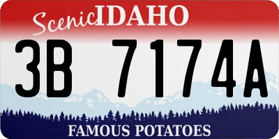 ID license plate 3B7174A