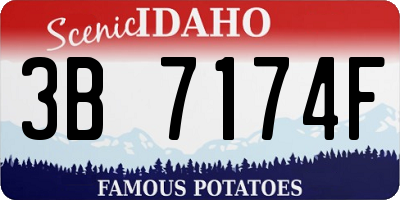 ID license plate 3B7174F