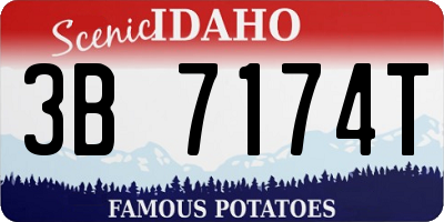ID license plate 3B7174T