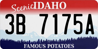 ID license plate 3B7175A