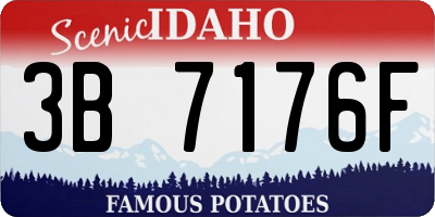 ID license plate 3B7176F