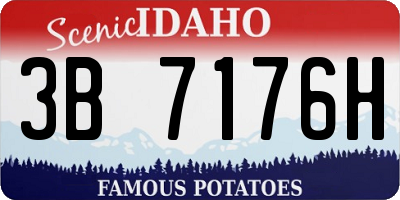 ID license plate 3B7176H