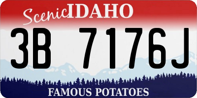 ID license plate 3B7176J