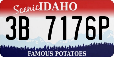 ID license plate 3B7176P