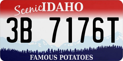 ID license plate 3B7176T