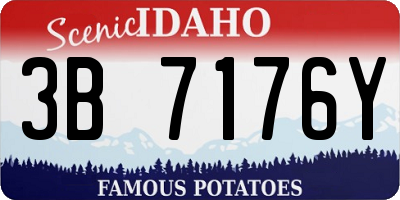 ID license plate 3B7176Y