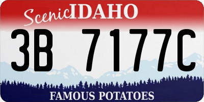 ID license plate 3B7177C