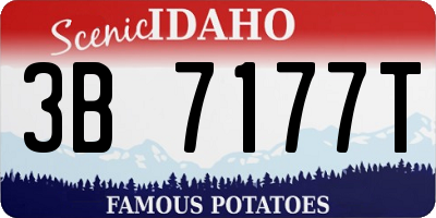 ID license plate 3B7177T