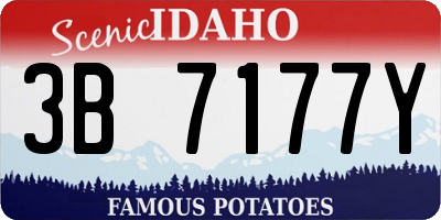 ID license plate 3B7177Y