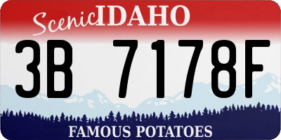 ID license plate 3B7178F