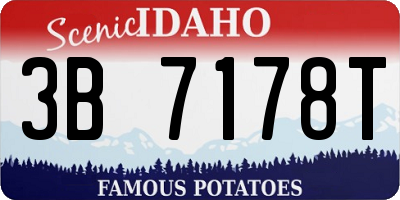 ID license plate 3B7178T