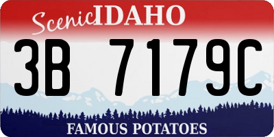 ID license plate 3B7179C