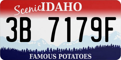 ID license plate 3B7179F