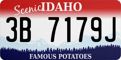 ID license plate 3B7179J