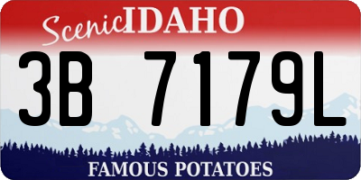 ID license plate 3B7179L
