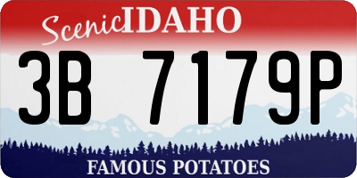 ID license plate 3B7179P