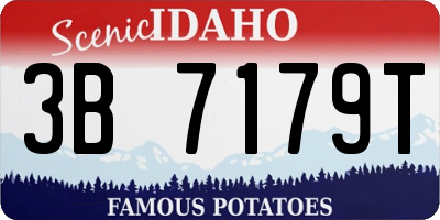 ID license plate 3B7179T