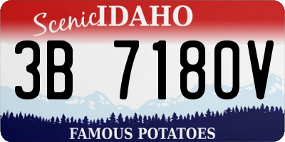 ID license plate 3B7180V