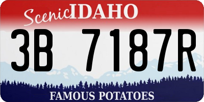 ID license plate 3B7187R
