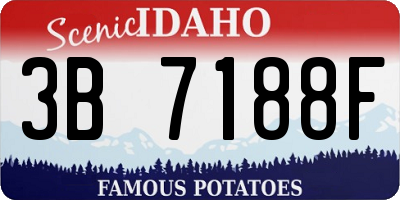 ID license plate 3B7188F
