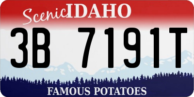 ID license plate 3B7191T