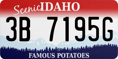 ID license plate 3B7195G