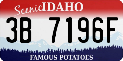 ID license plate 3B7196F