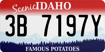ID license plate 3B7197Y