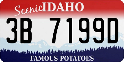 ID license plate 3B7199D
