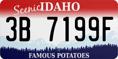 ID license plate 3B7199F
