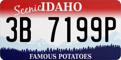 ID license plate 3B7199P