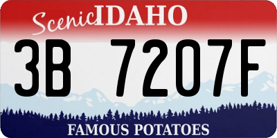 ID license plate 3B7207F