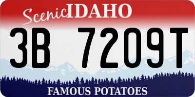 ID license plate 3B7209T