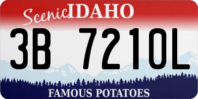 ID license plate 3B7210L