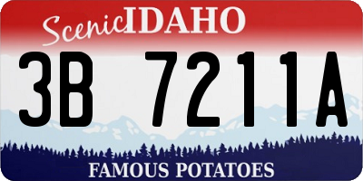 ID license plate 3B7211A