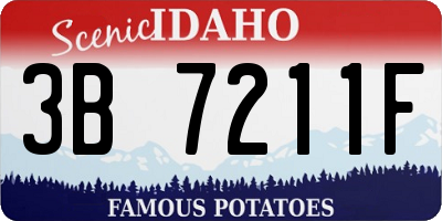 ID license plate 3B7211F