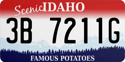 ID license plate 3B7211G