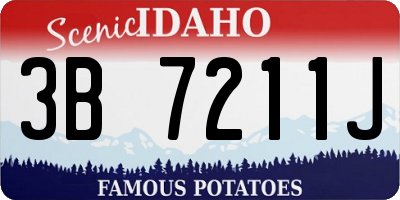ID license plate 3B7211J