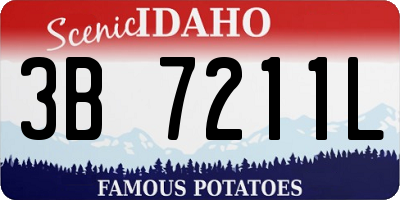 ID license plate 3B7211L