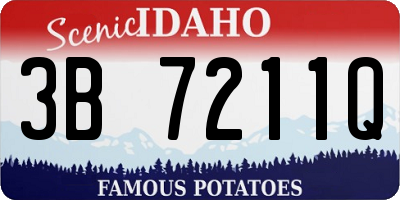 ID license plate 3B7211Q