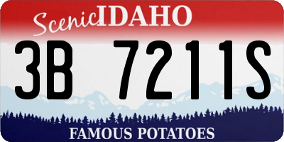 ID license plate 3B7211S