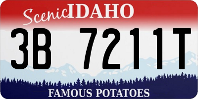 ID license plate 3B7211T