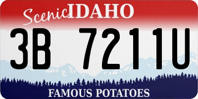 ID license plate 3B7211U