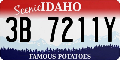ID license plate 3B7211Y
