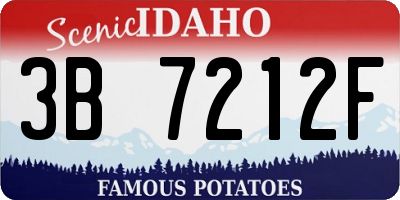 ID license plate 3B7212F