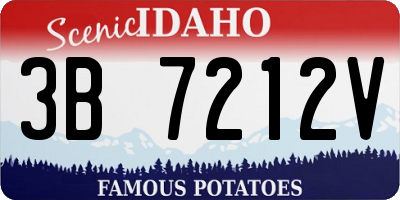 ID license plate 3B7212V
